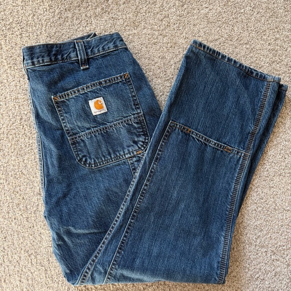 Carhartt Other - Carhartt Double Knee Loose Fit Workwear Jeans 33x34 Blue Denim 2022
